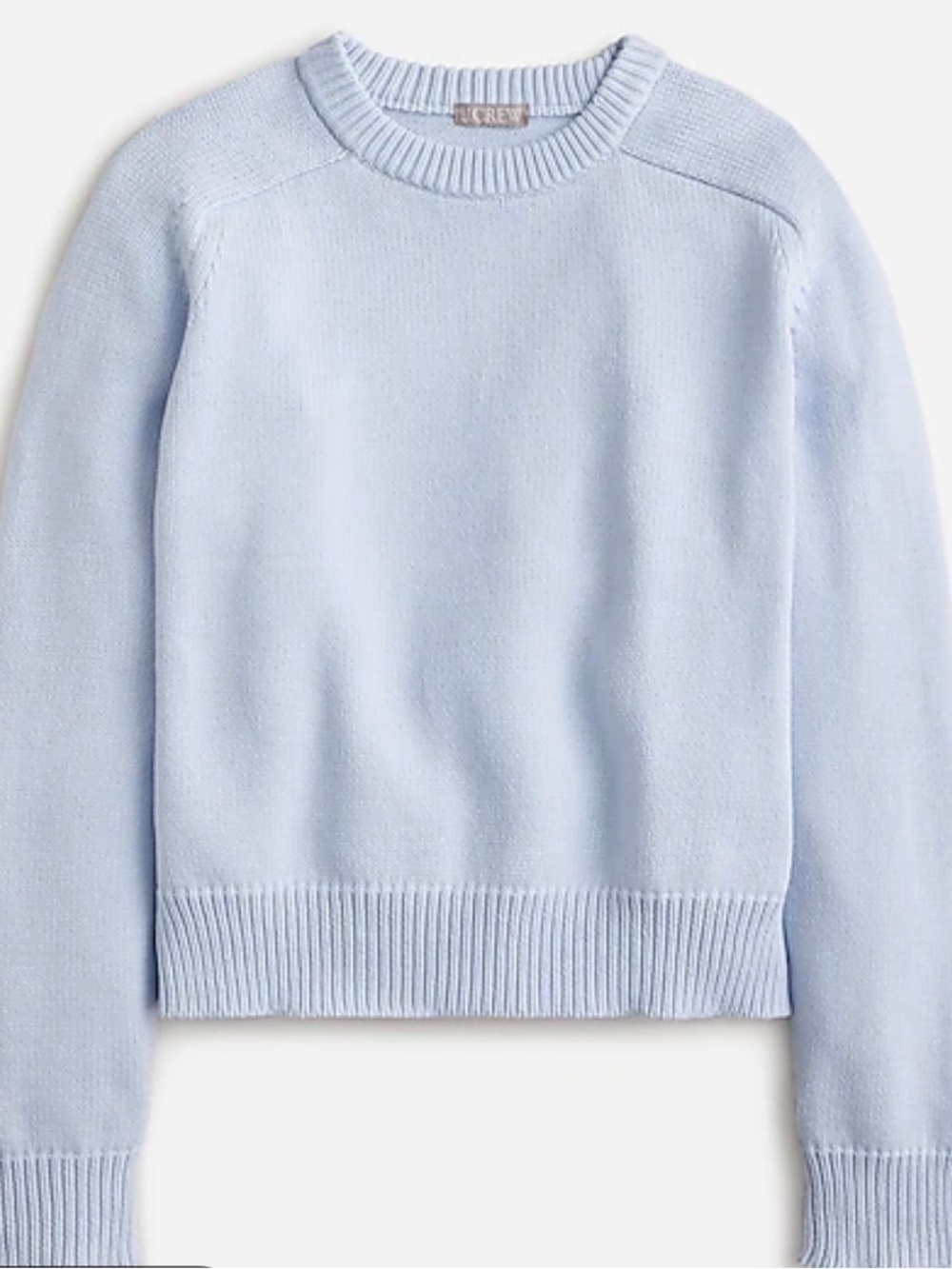 J Crew periwinkle cotton pullover crewneck sweater